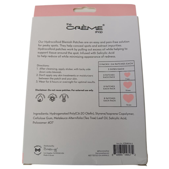 The Creme Shop I 🩷 Clear Skin Hydrocolloid Blemish Patches 72 Patches! - Picture 7 of 8